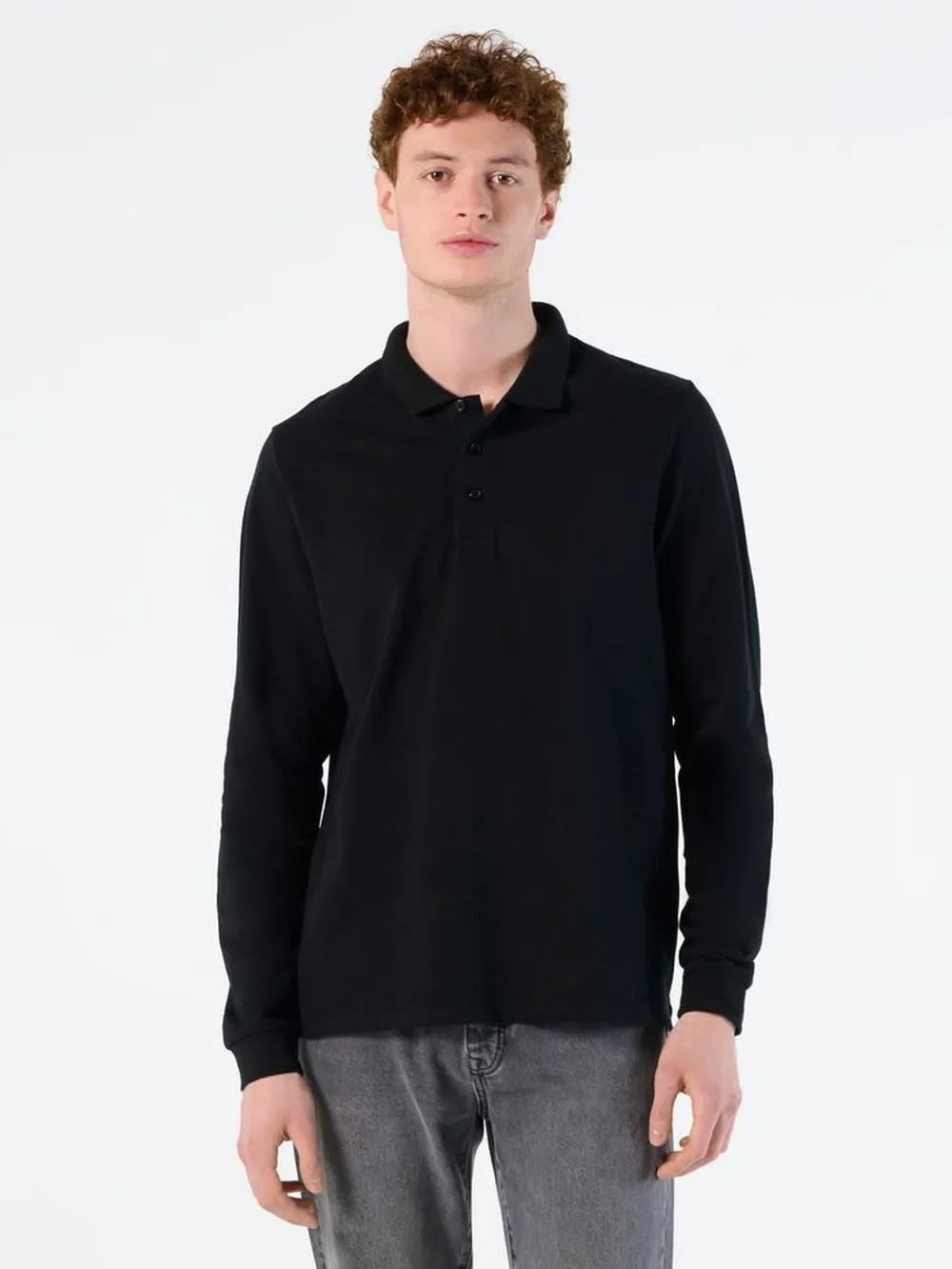 Рубашка поло мужская с длинным рукавом Winter II 210 темно-зеленая, размер M заказать онлайн с вашим дизайном на заказ в Москве и области