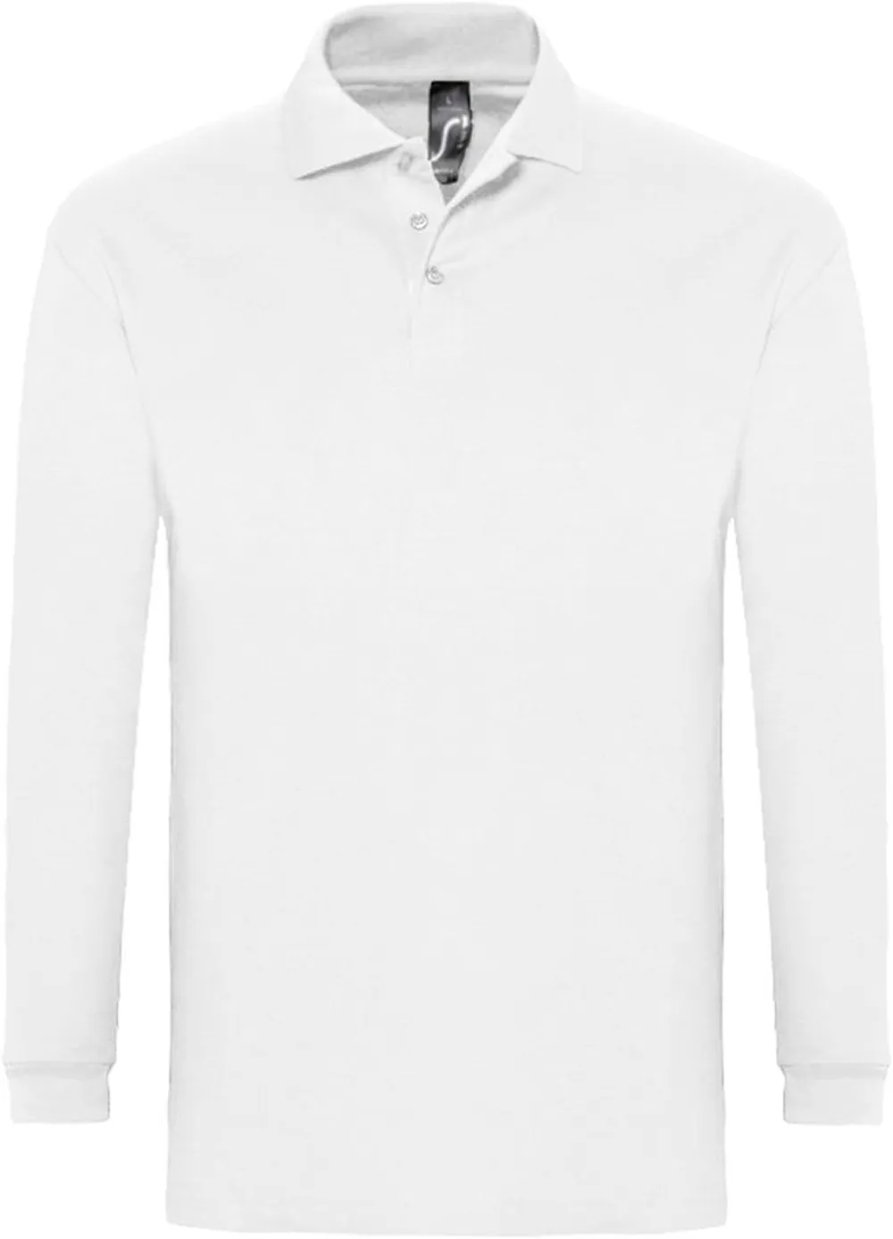 Рубашка поло мужская с длинным рукавом Winter II 210 белая, размер 3XL заказать онлайн с вашим дизайном на заказ в Москве и области