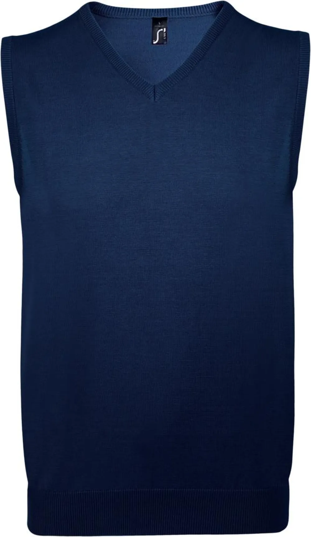 Жилет унисекс Gentlemen темно-синий, размер XS заказать онлайн с вашим дизайном на заказ в Москве и области