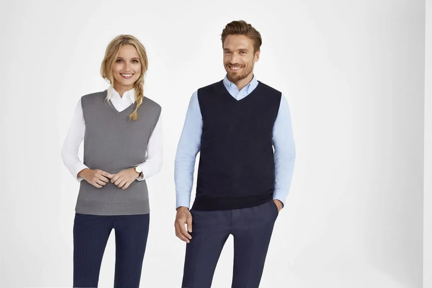 Жилет унисекс Gentlemen темно-синий, размер XS заказать онлайн с вашим дизайном на заказ в Москве и области