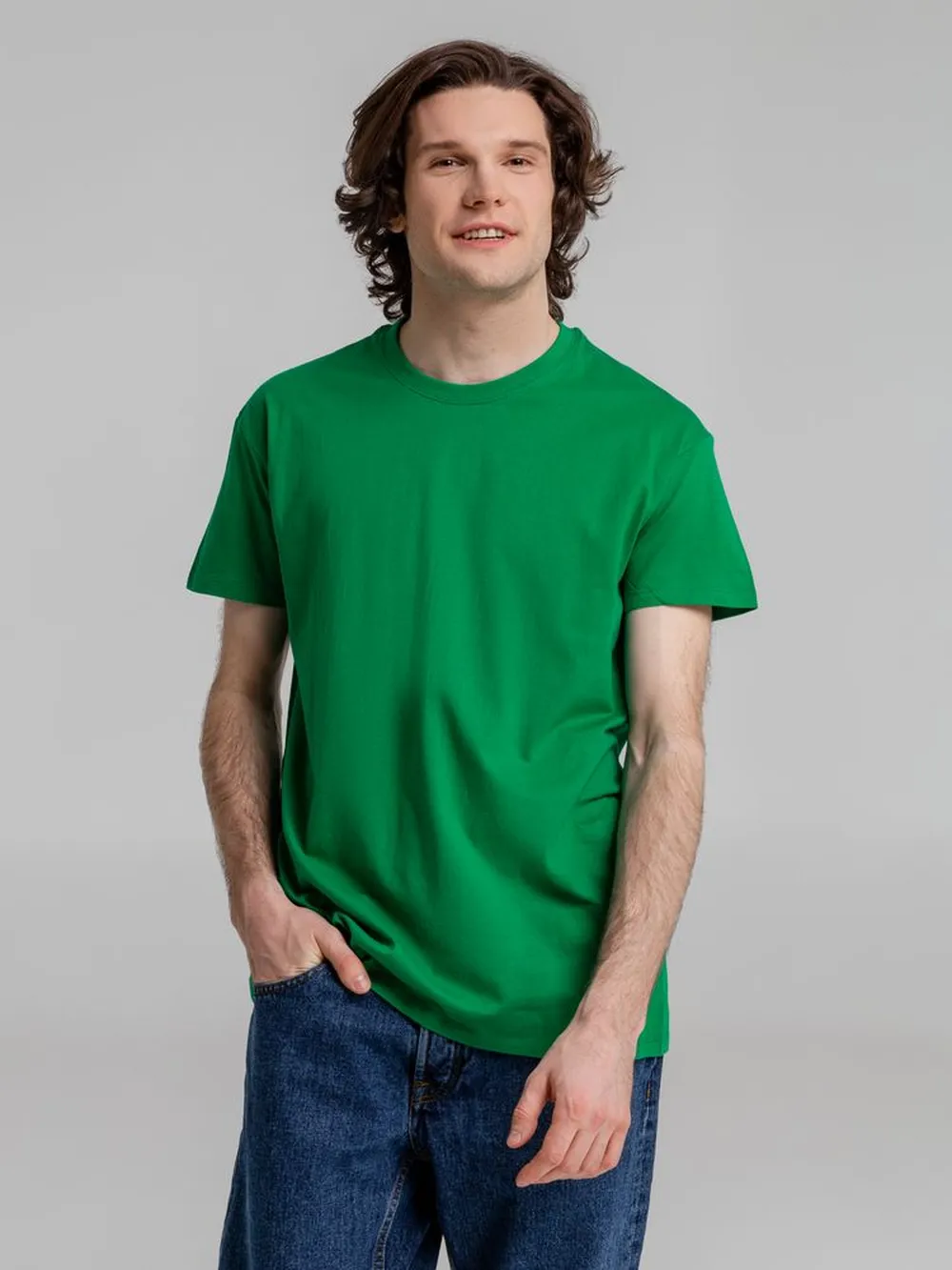Футболка Imperial 190 ярко-зеленая, размер L заказать онлайн с вашим дизайном на заказ в Москве и области