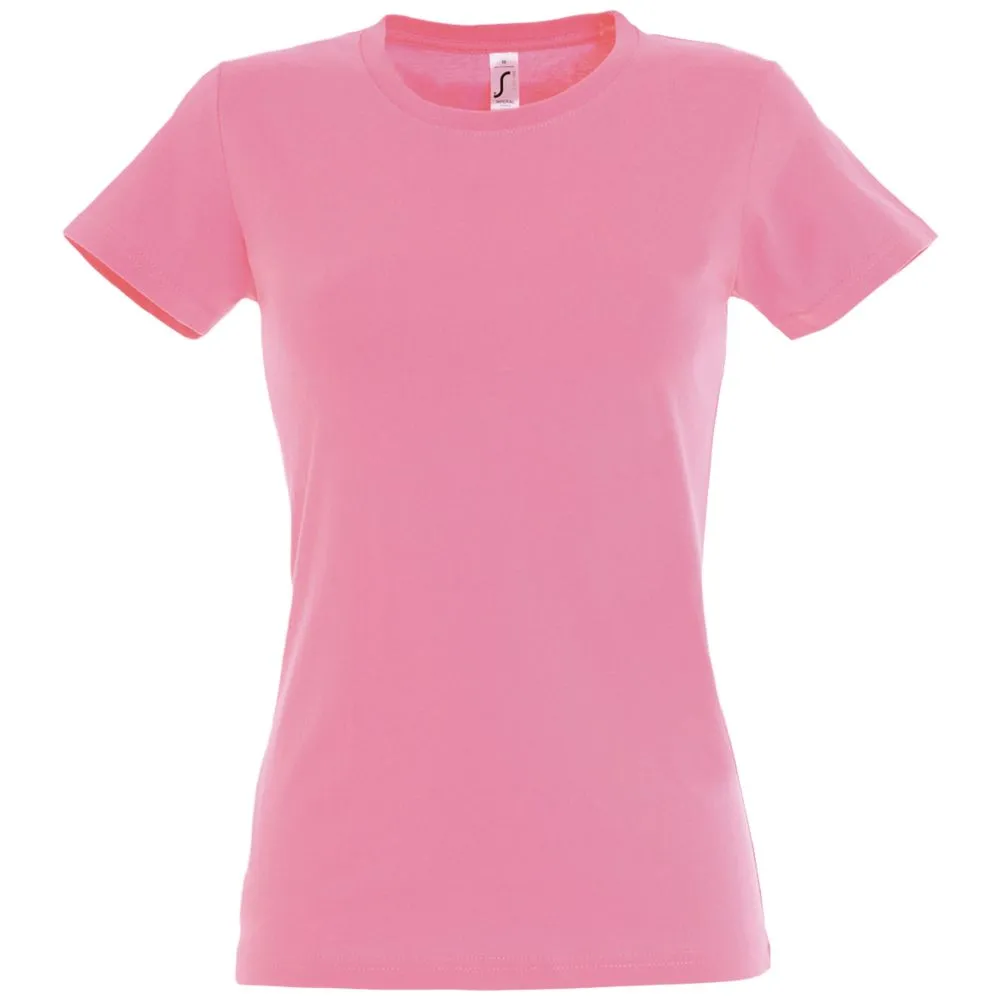 Футболка женская Imperial women 190 розовая, размер M заказать онлайн с вашим дизайном на заказ в Москве и области
