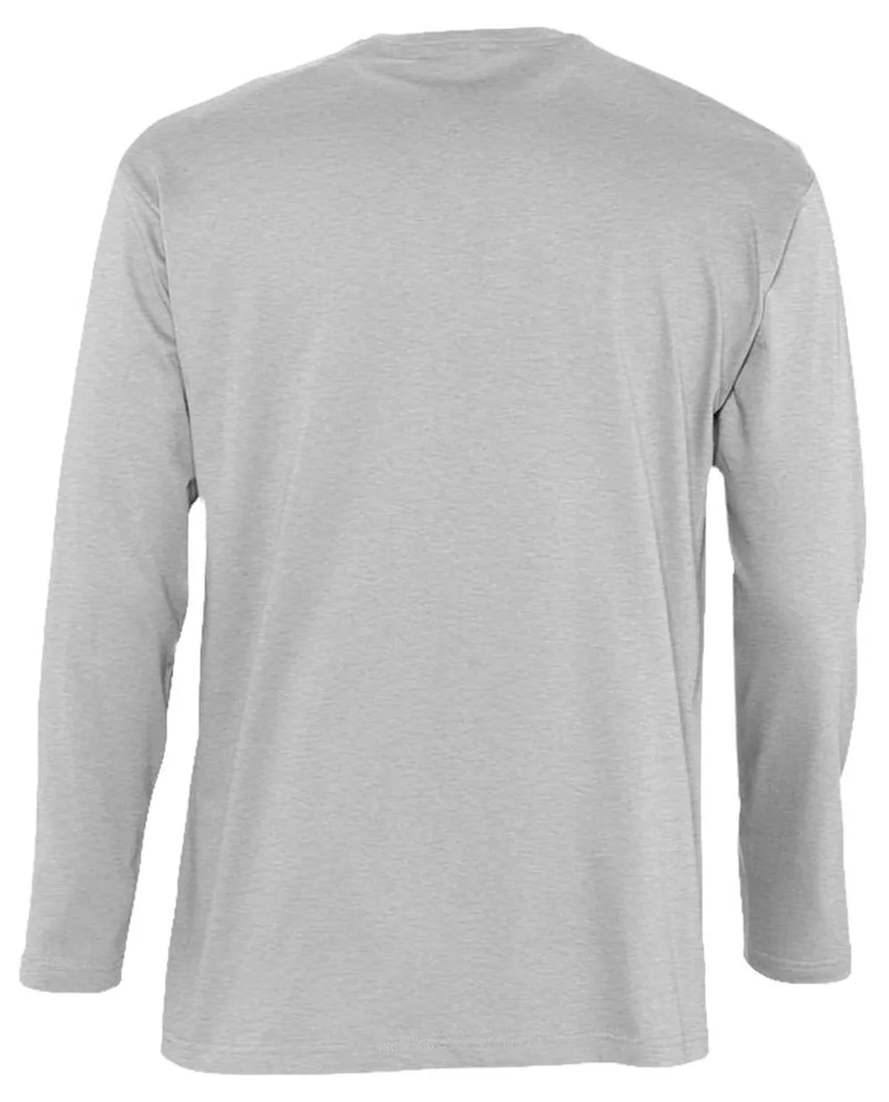 Футболка мужская с длинным рукавом Monarch 150 серый меланж, размер M заказать онлайн с вашим дизайном на заказ в Москве и области