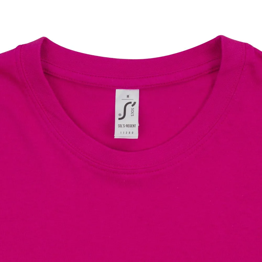 Футболка унисекс Regent 150, ярко-розовая (фуксия) заказать онлайн с вашим дизайном на заказ в Москве и области
