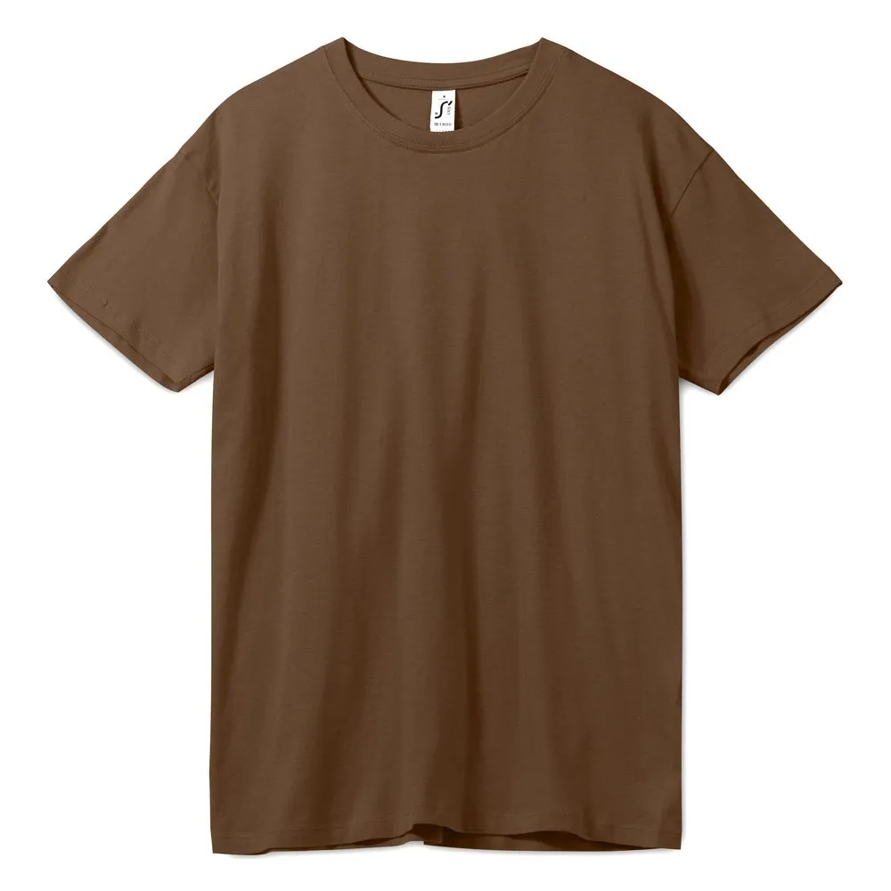 Футболка унисекс Regent 150, коричневая заказать онлайн с вашим дизайном на заказ в Москве и области