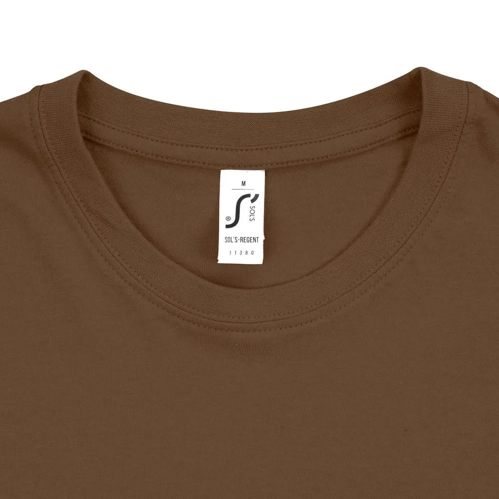 Футболка унисекс Regent 150, коричневая заказать онлайн с вашим дизайном на заказ в Москве и области