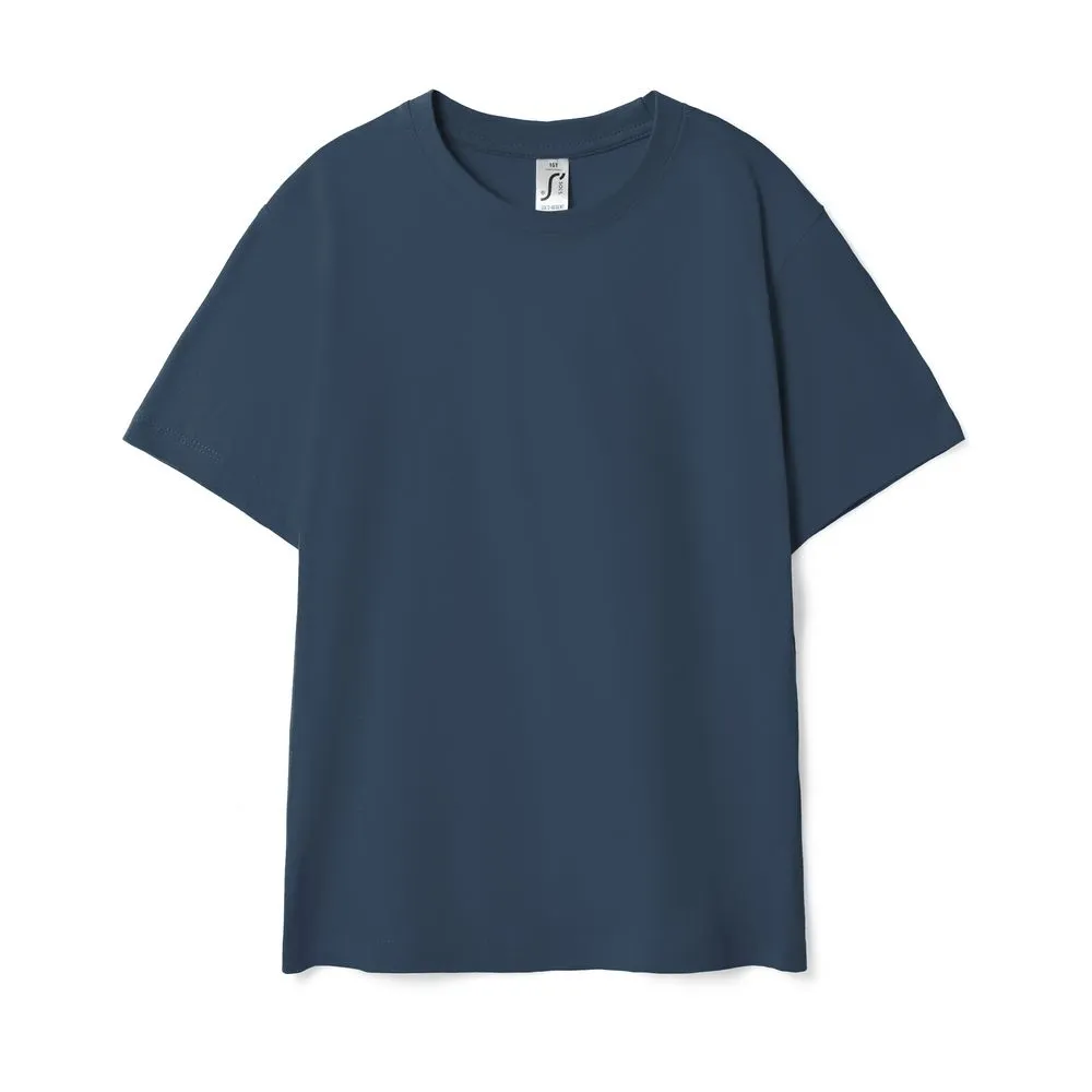 Футболка детская Regent Kids 150 синий джинс, на рост 130-140 см (10 лет) заказать онлайн с вашим дизайном на заказ в Москве и области