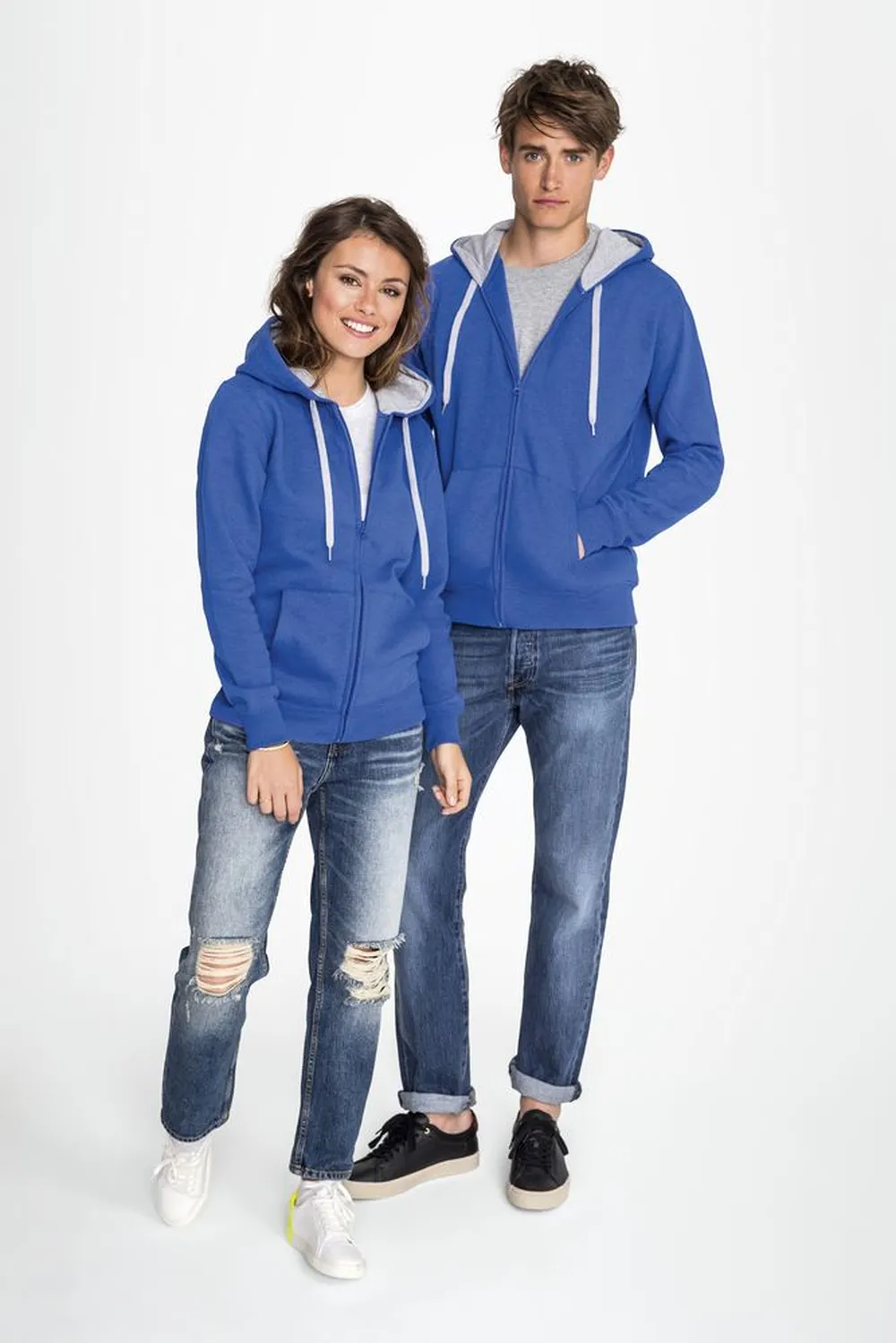 Толстовка мужская на молнии Soul men 290 с контрастным капюшоном черная, размер S заказать онлайн с вашим дизайном на заказ в Москве и области