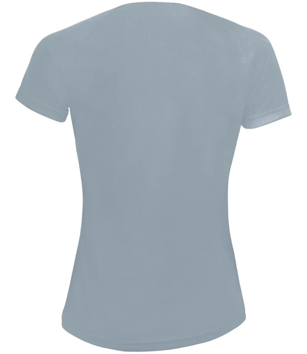 Футболка женская Sporty Women 140, серая, размер XL заказать онлайн с вашим дизайном на заказ в Москве и области