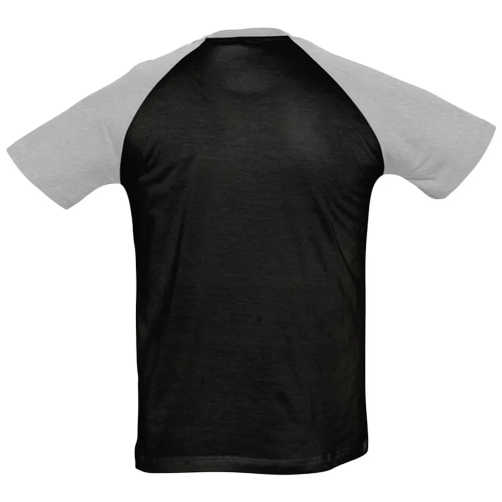 Футболка мужская двухцветная Funky 150, черная с серым меланжем, размер L заказать онлайн с вашим дизайном на заказ в Москве и области