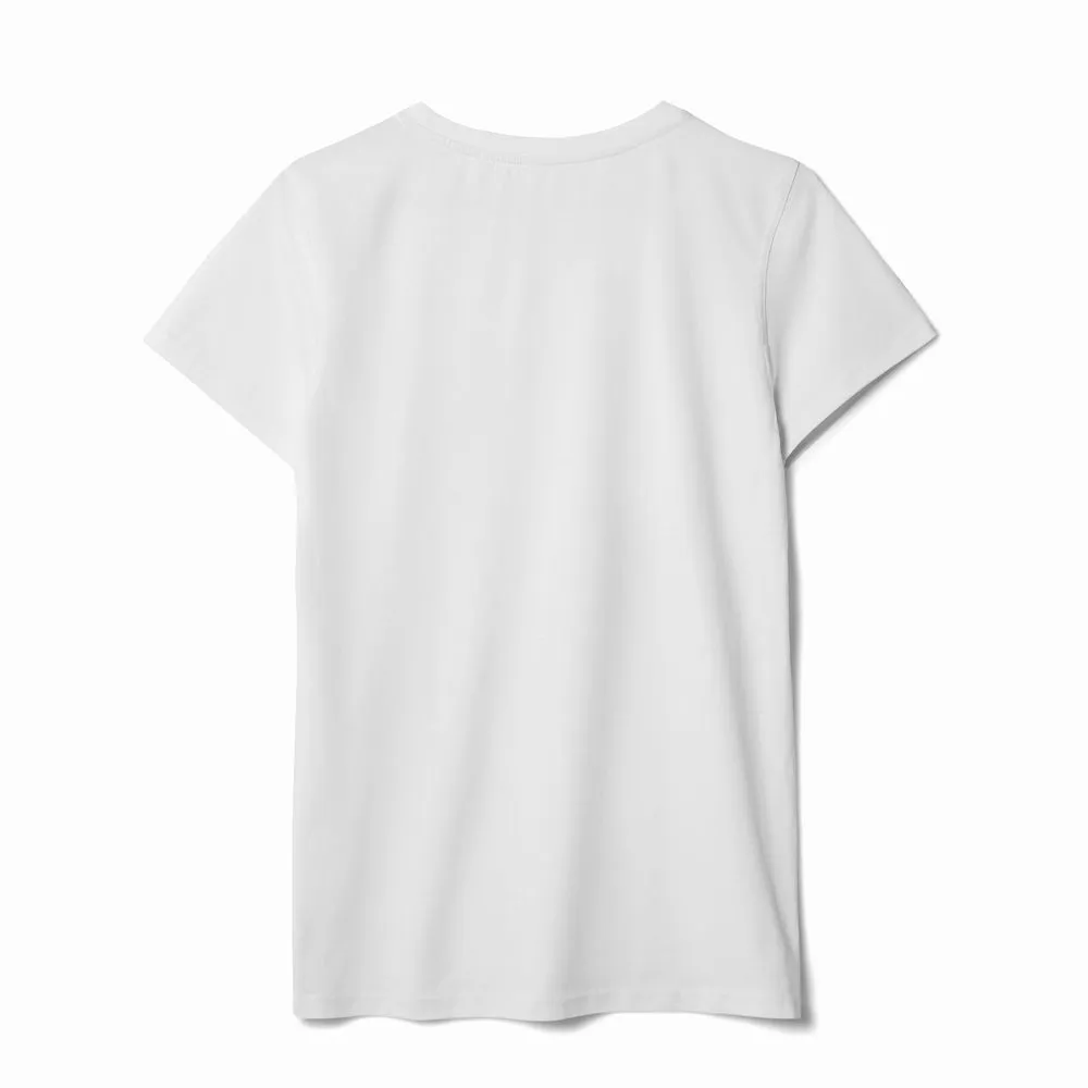 Футболка женская T-bolka Stretch Lady, белая, размер XXL заказать онлайн с вашим дизайном на заказ в Москве и области