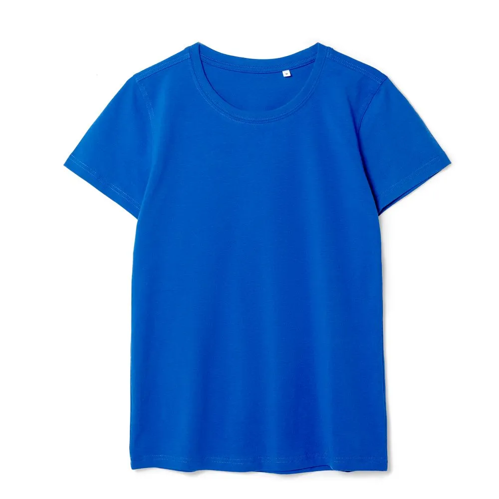 Футболка женская T-bolka Stretch Lady, ярко-синяя (royal), размер XL заказать онлайн с вашим дизайном на заказ в Москве и области