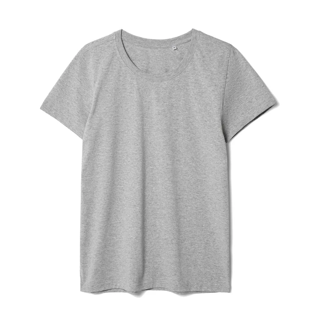 Футболка женская T-bolka Stretch Lady, серый меланж, размер L заказать онлайн с вашим дизайном на заказ в Москве и области