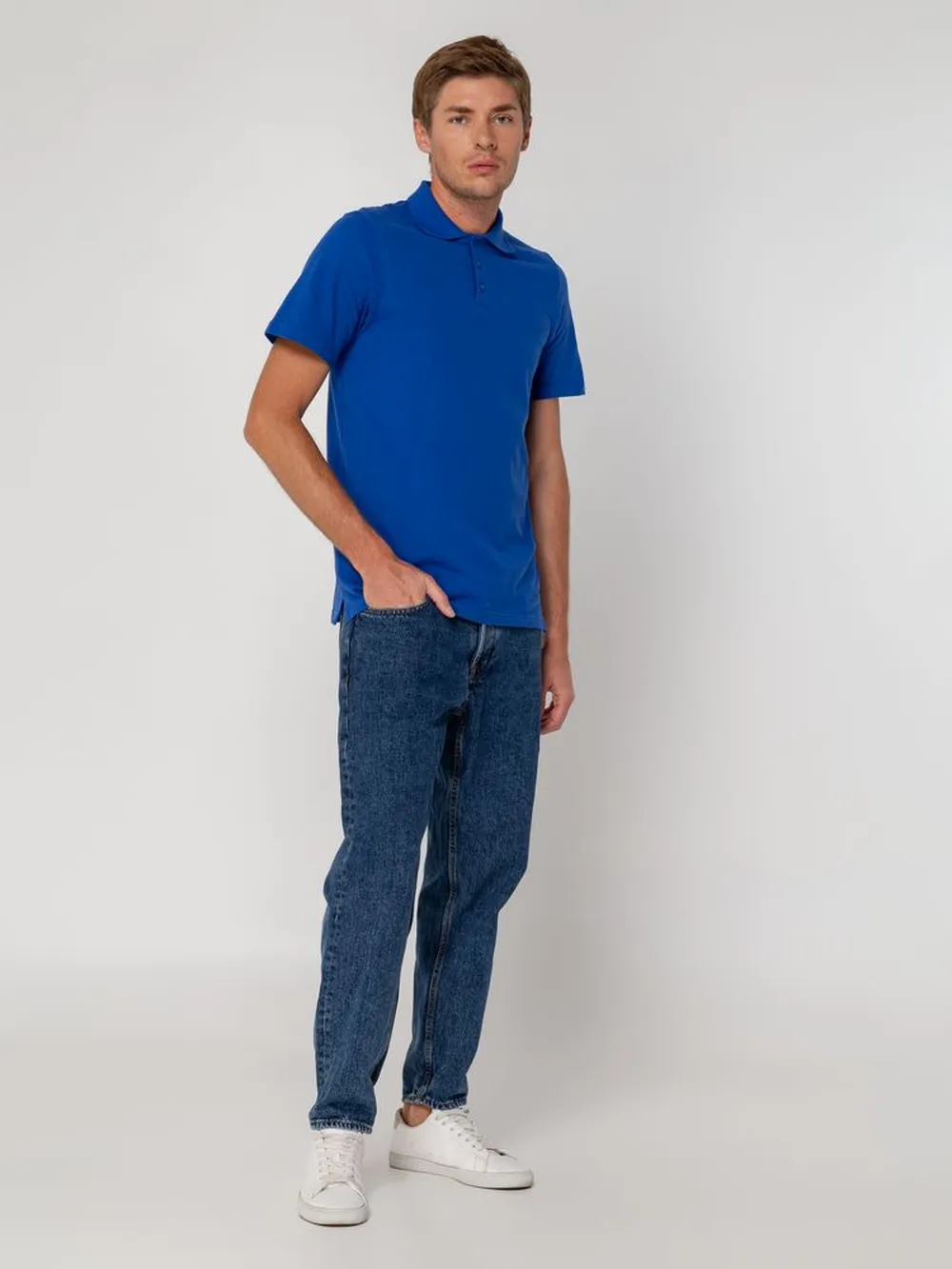 Рубашка поло мужская Virma Light, ярко-синяя (royal) заказать онлайн с вашим дизайном на заказ в Москве и области