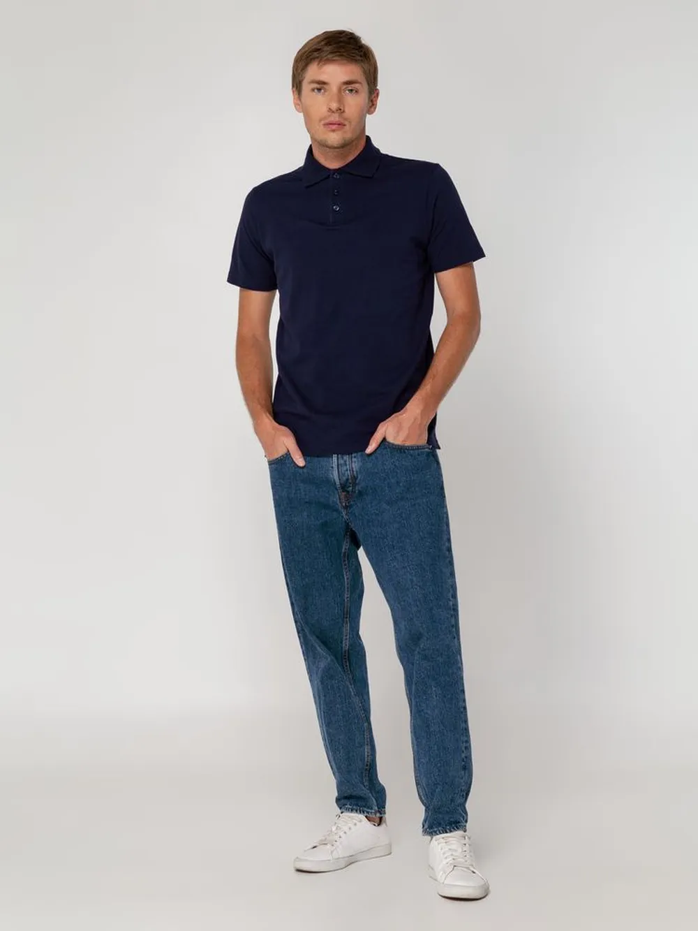 Рубашка поло мужская Virma Light, темно-синяя (navy), размер 4XL заказать онлайн с вашим дизайном на заказ в Москве и области