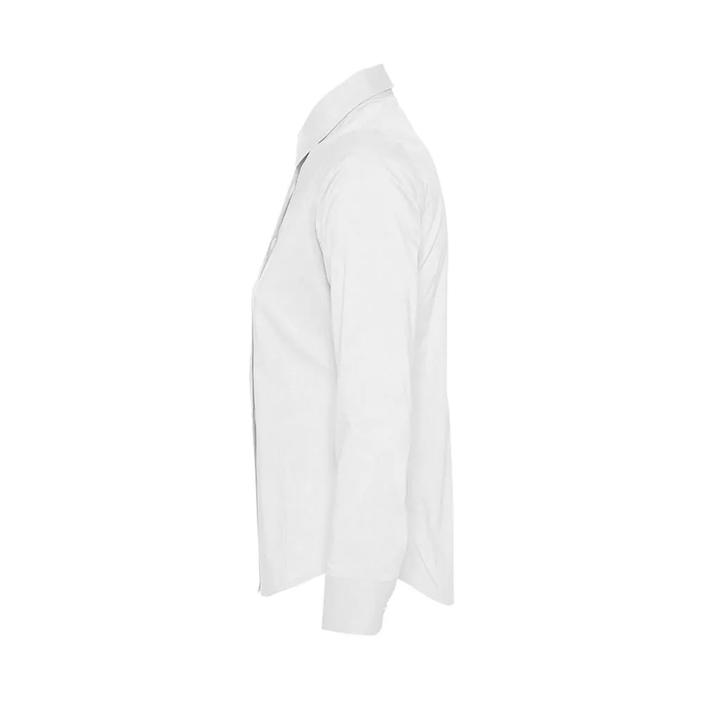 Рубашка женская с длинным рукавом Eden 140 белая, размер XS заказать онлайн с вашим дизайном на заказ в Москве и области