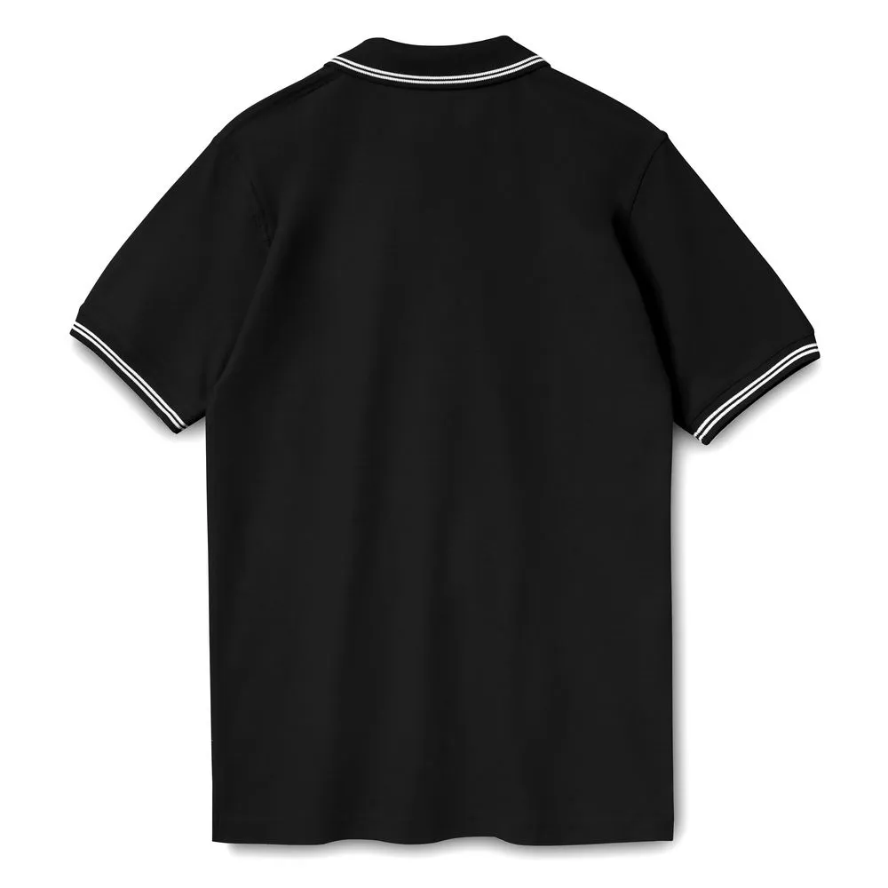 Рубашка поло Virma Stripes, черная, размер 3XL заказать онлайн с вашим дизайном на заказ в Москве и области