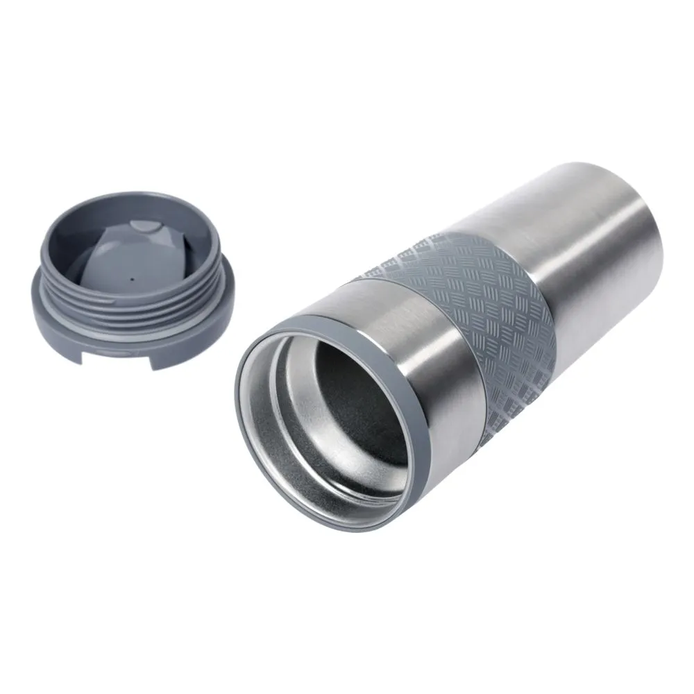 Термостакан Hard Work, вакуумный, серебристый заказать онлайн с вашим дизайном на заказ в Москве и области