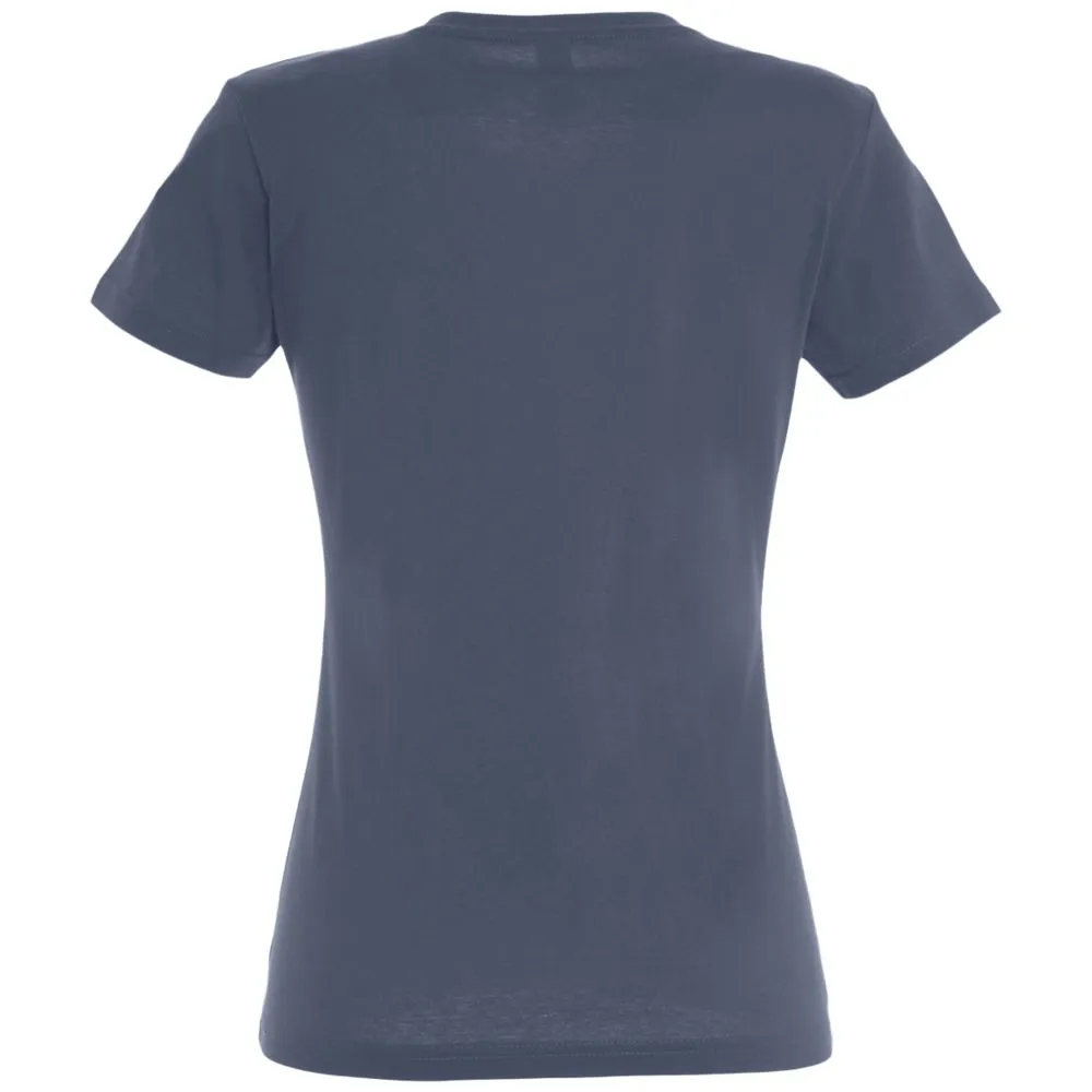 Футболка женская Imperial Women синяя (джинс), размер M заказать онлайн с вашим дизайном на заказ в Москве и области