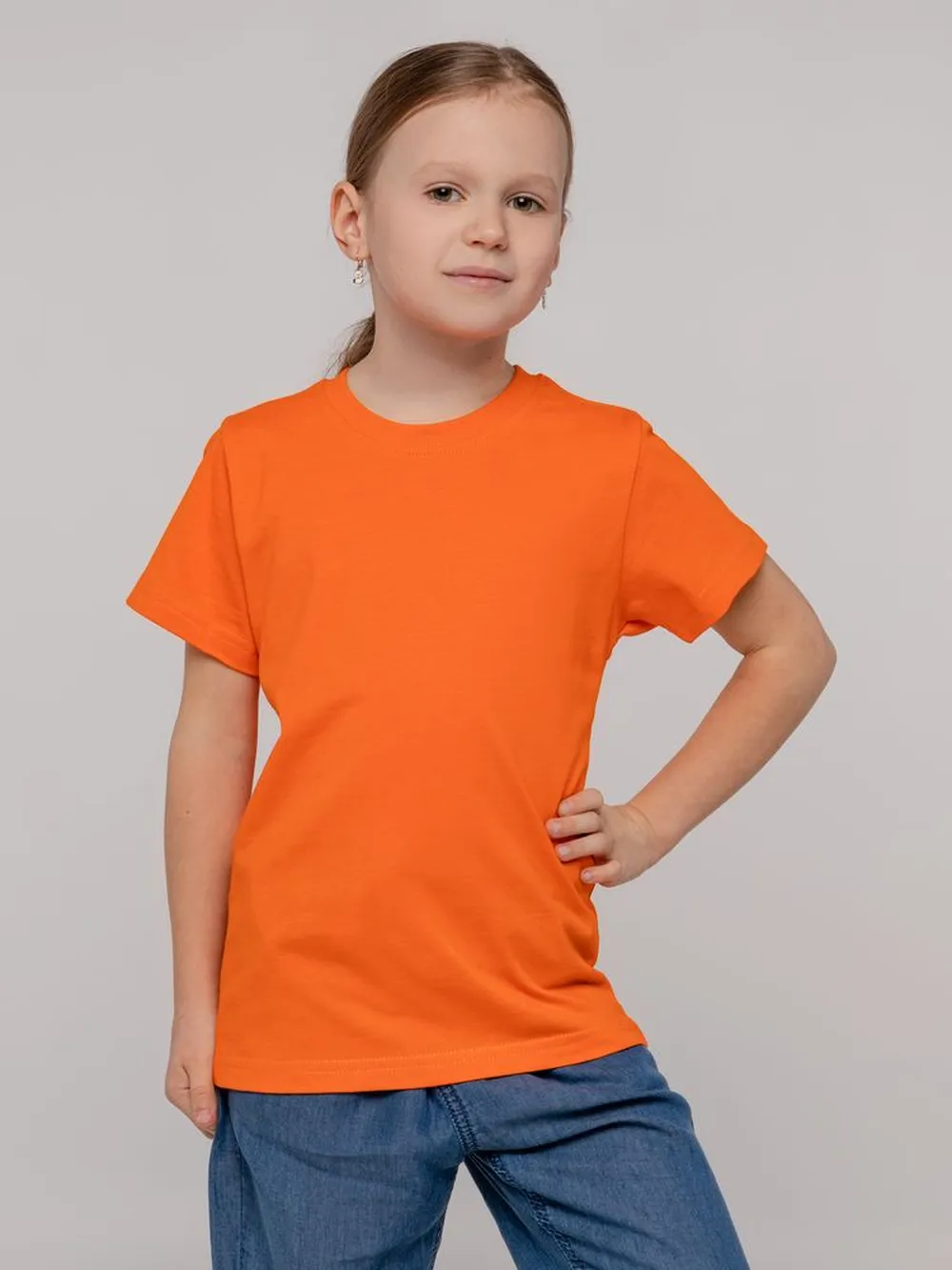 Футболка детская T-Bolka Kids, оранжевая, 10 лет заказать онлайн с вашим дизайном на заказ в Москве и области