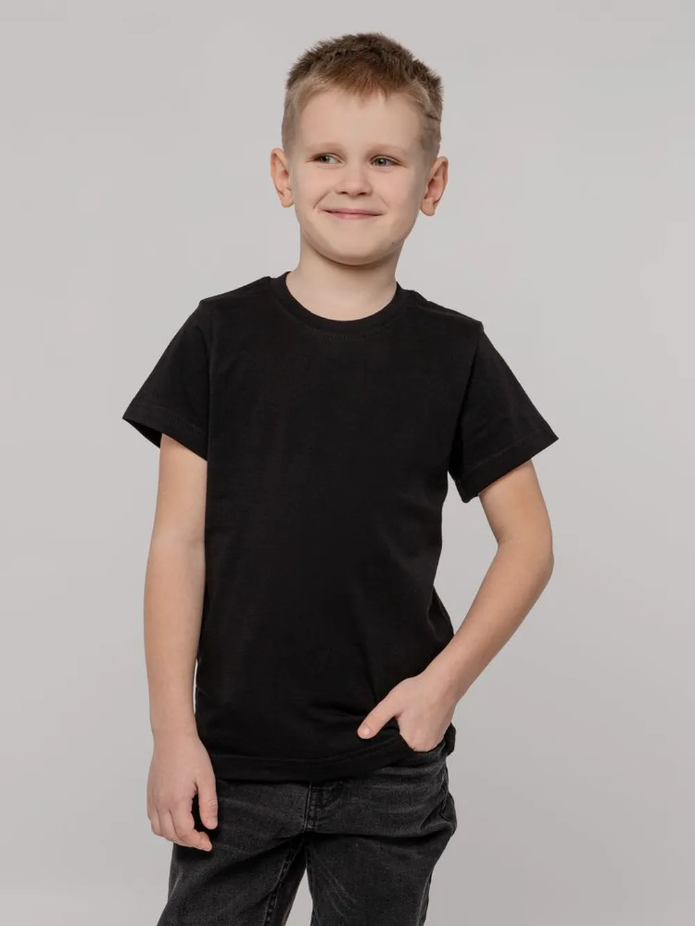 Футболка детская T-Bolka Kids, черная, 12 лет заказать онлайн с вашим дизайном на заказ в Москве и области