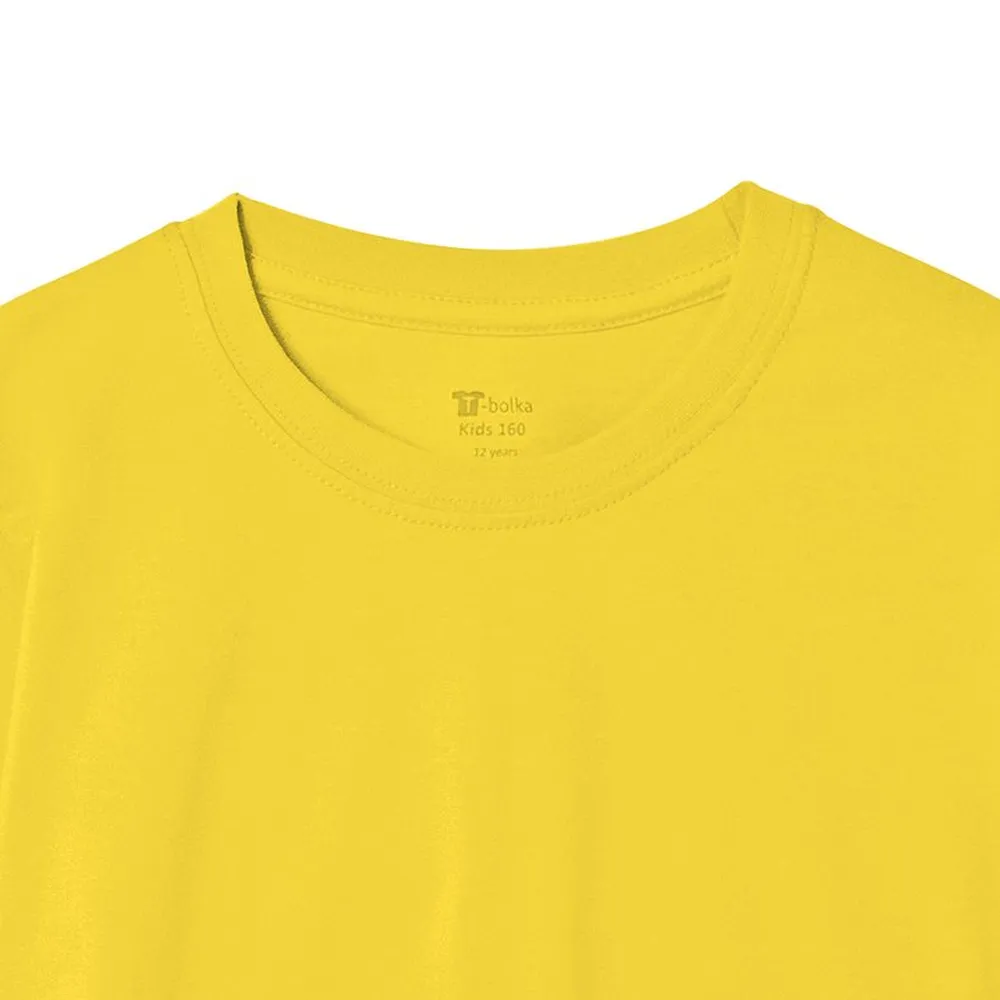 Футболка детская T-Bolka Kids, желтая, 10 лет заказать онлайн с вашим дизайном на заказ в Москве и области
