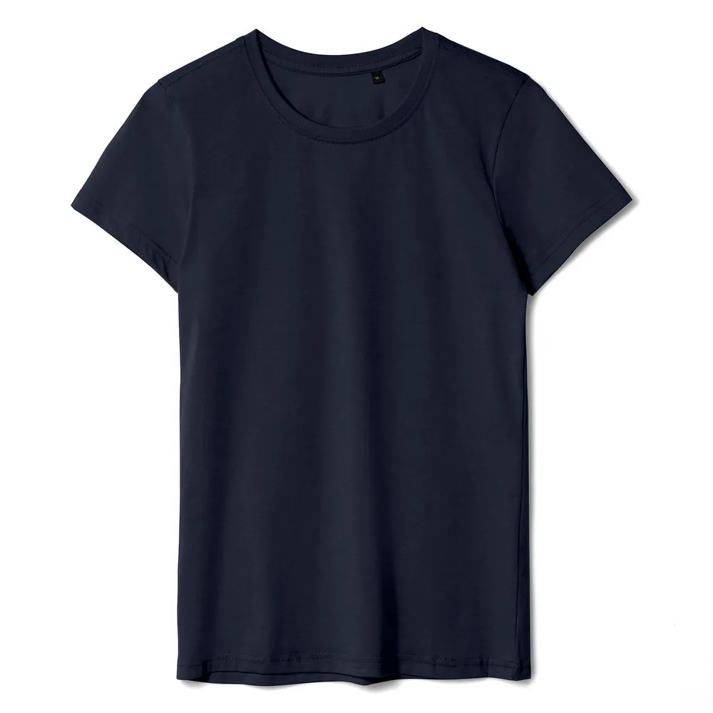 Футболка женская T-bolka Lady темно-синяя, размер XL заказать онлайн с вашим дизайном на заказ в Москве и области