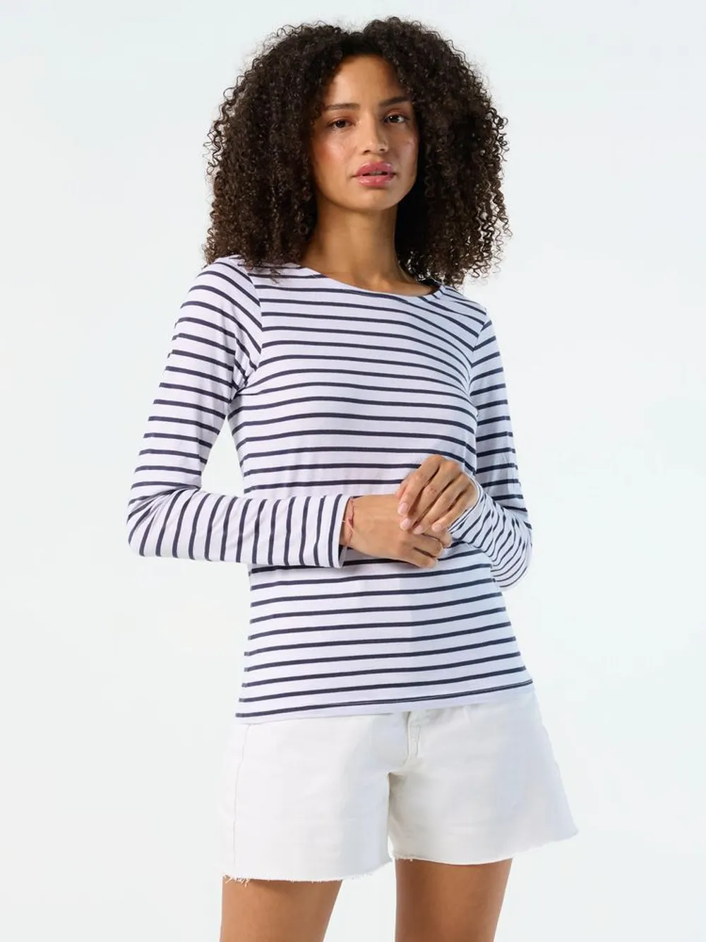 Футболка женская Marine Women, белый/темно-синий, размер XL заказать онлайн с вашим дизайном на заказ в Москве и области