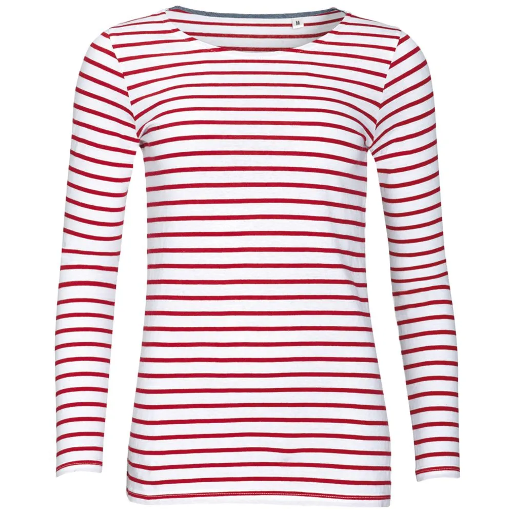 Футболка женская Marine Women, белый/красный, размер XL заказать онлайн с вашим дизайном на заказ в Москве и области