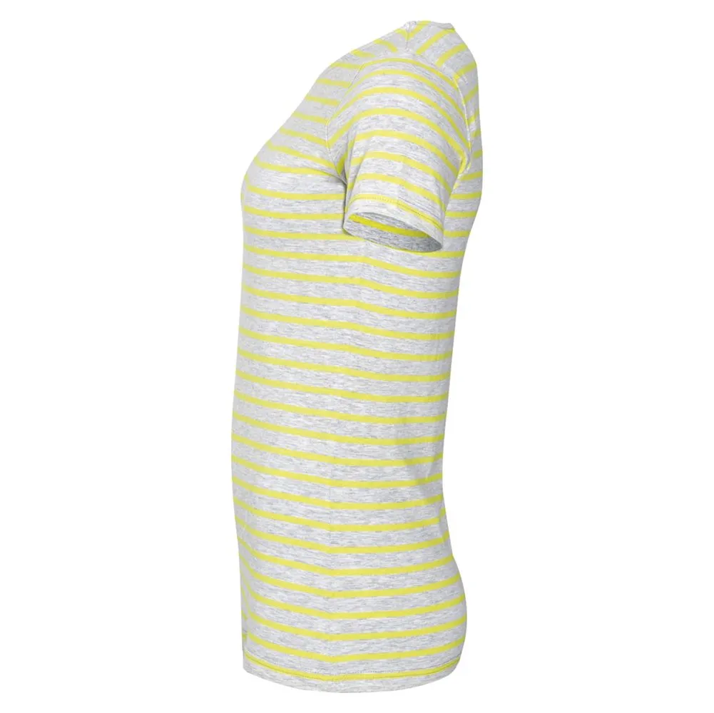 Футболка Miles Women серая с желтым заказать онлайн с вашим дизайном на заказ в Москве и области