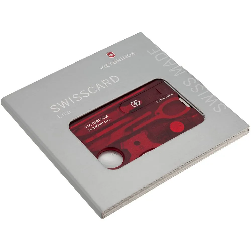 Набор инструментов SwissCard Lite, красный заказать онлайн с вашим дизайном на заказ в Москве и области