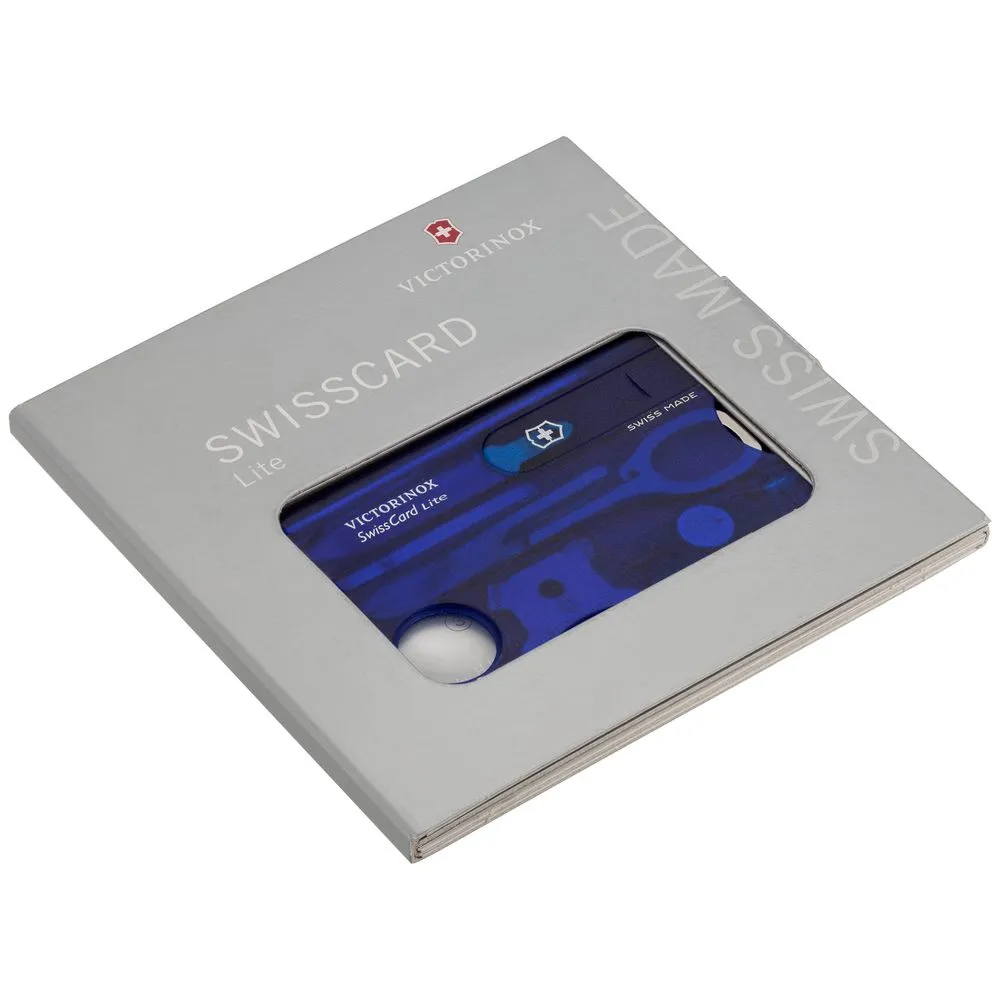 Набор инструментов SwissCard Lite, синий заказать онлайн с вашим дизайном на заказ в Москве и области
