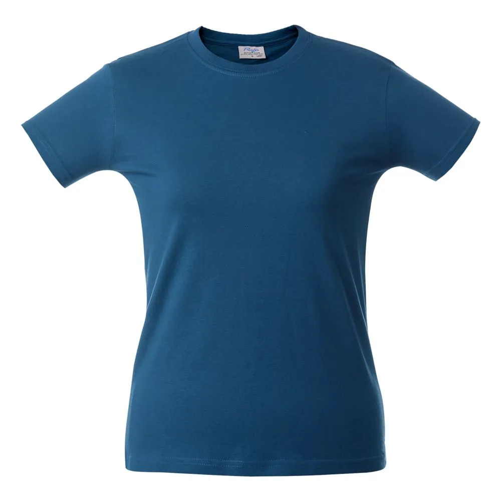 Футболка женская Heavy Lady ярко-синяя, размер XS заказать онлайн с вашим дизайном на заказ в Москве и области