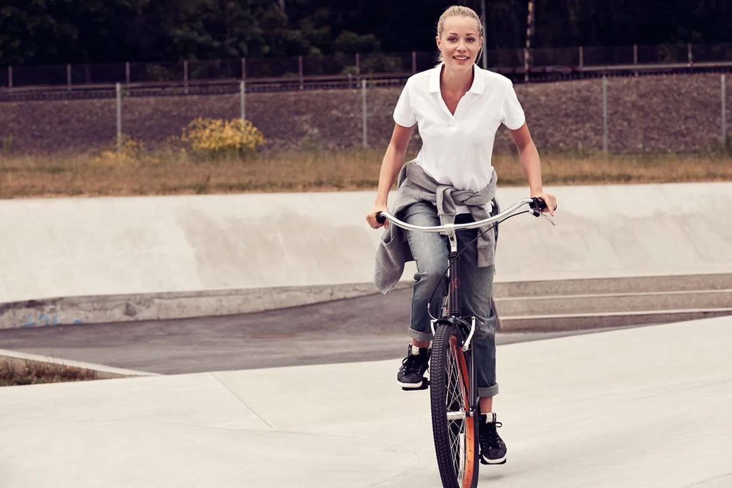 Рубашка поло женская Surf Lady оранжевая, размер XL заказать онлайн с вашим дизайном на заказ в Москве и области