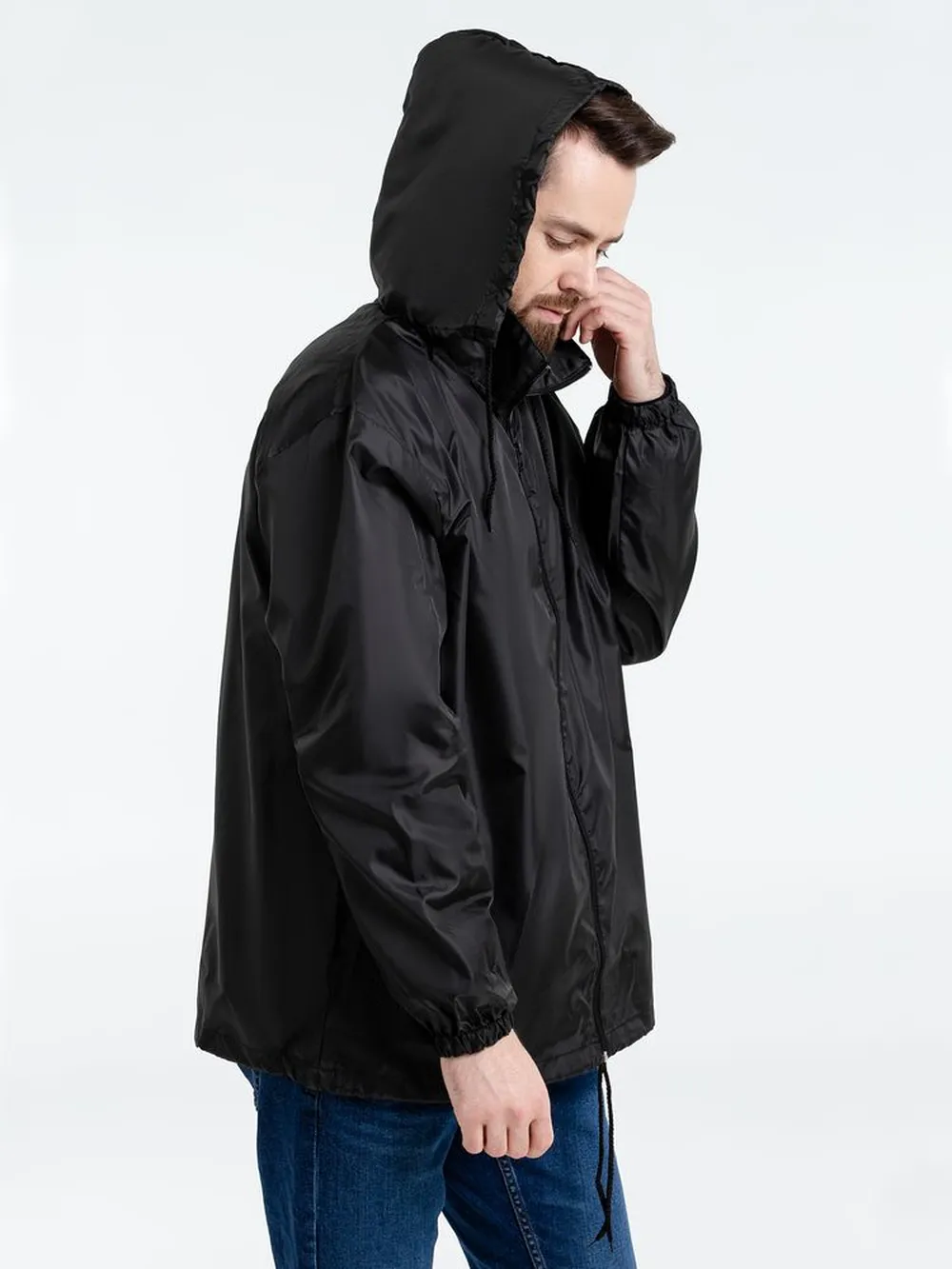 Ветровка унисекс Shift черная, размер XL заказать онлайн с вашим дизайном на заказ в Москве и области