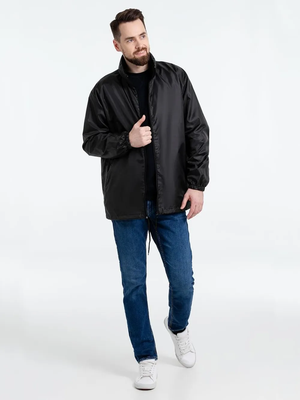 Ветровка унисекс Shift черная, размер XL заказать онлайн с вашим дизайном на заказ в Москве и области