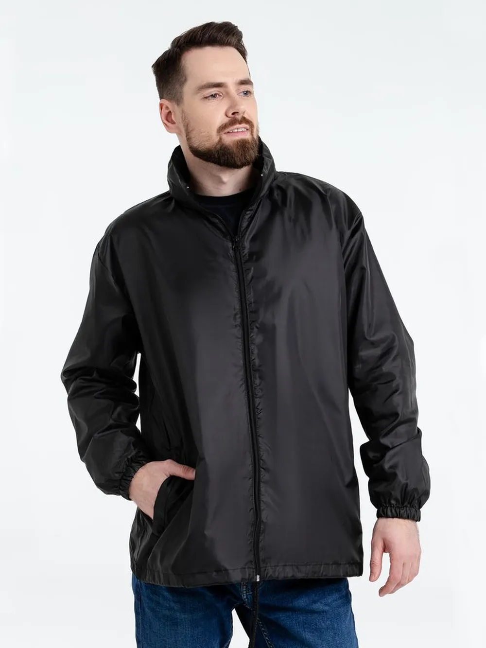 Ветровка унисекс Shift черная, размер XL заказать онлайн с вашим дизайном на заказ в Москве и области