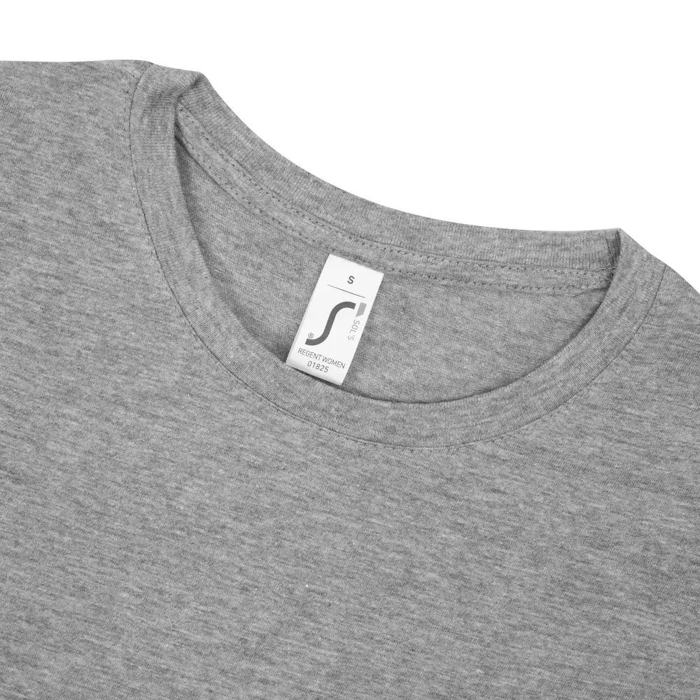 Футболка женская Regent Women серый меланж, размер M заказать онлайн с вашим дизайном на заказ в Москве и области