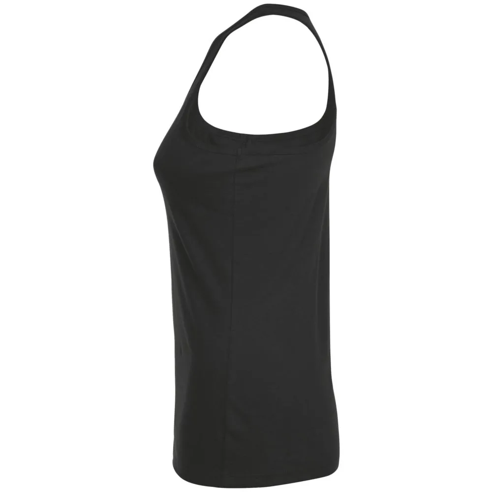 Майка женская Justin Women черная, размер S заказать онлайн с вашим дизайном на заказ в Москве и области