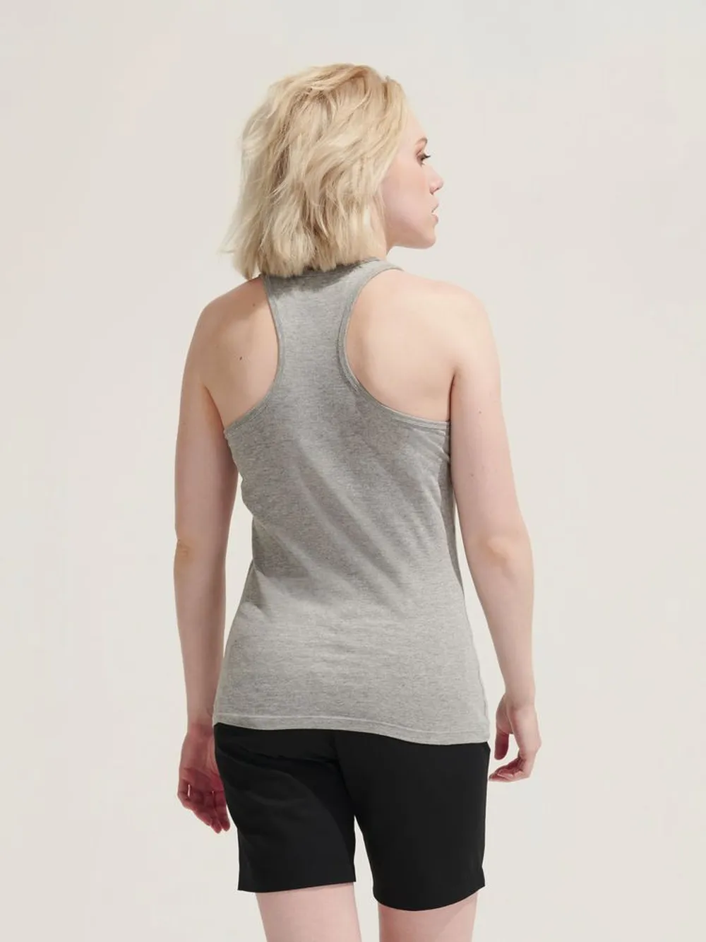 Майка женская Justin Women черная, размер S заказать онлайн с вашим дизайном на заказ в Москве и области