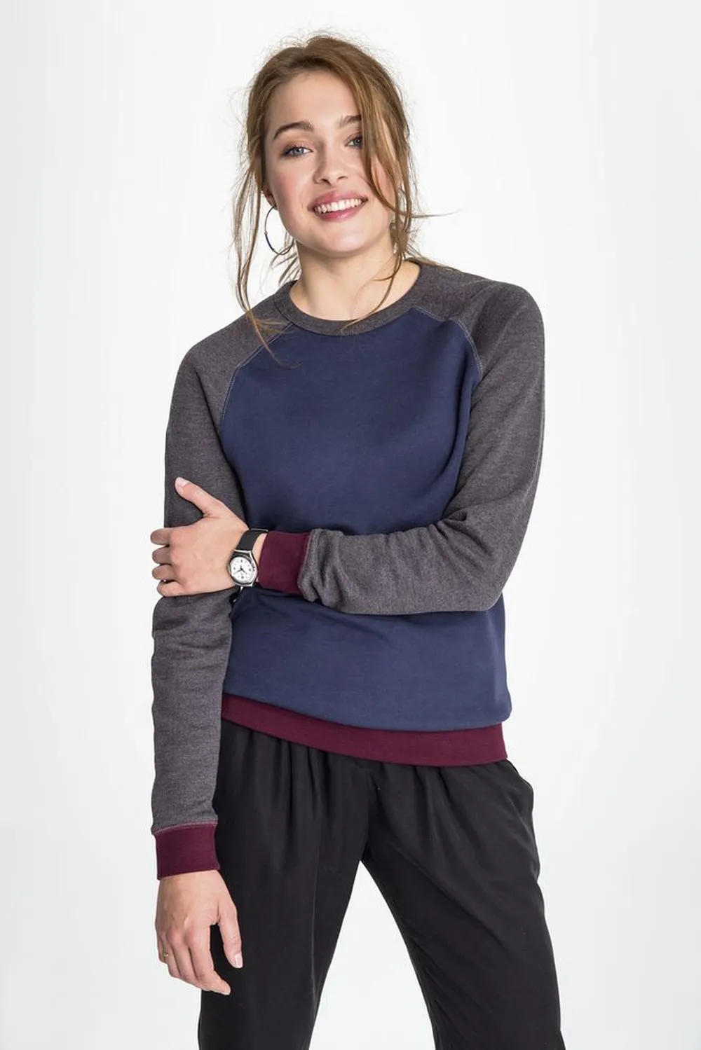 Толстовка унисекс Sandro темно-синий/черный меланж, размер XXL заказать онлайн с вашим дизайном на заказ в Москве и области