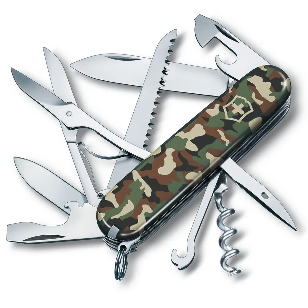 Нож перочинный Huntsman 91, зеленый камуфляж заказать онлайн с вашим дизайном на заказ в Москве и области