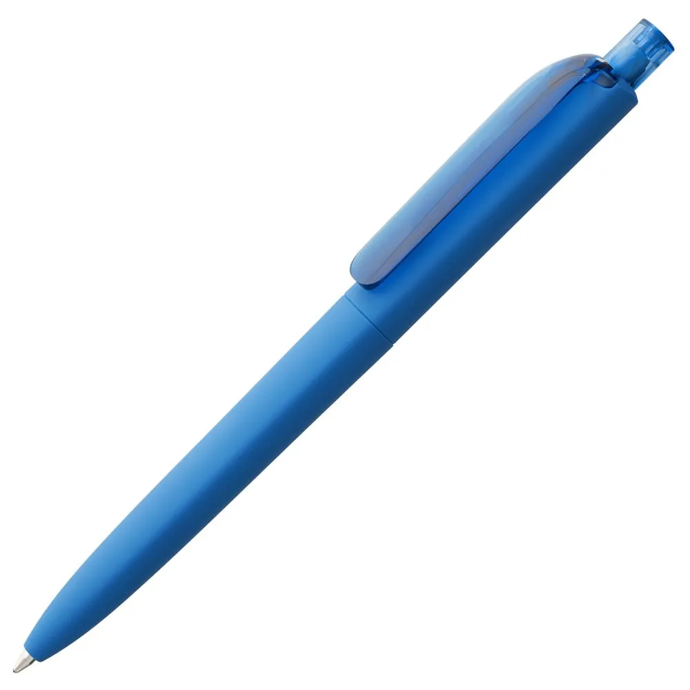 Ручка шариковая Prodir DS8 PRR-T Soft Touch, голубая заказать онлайн с вашим дизайном на заказ в Москве и области