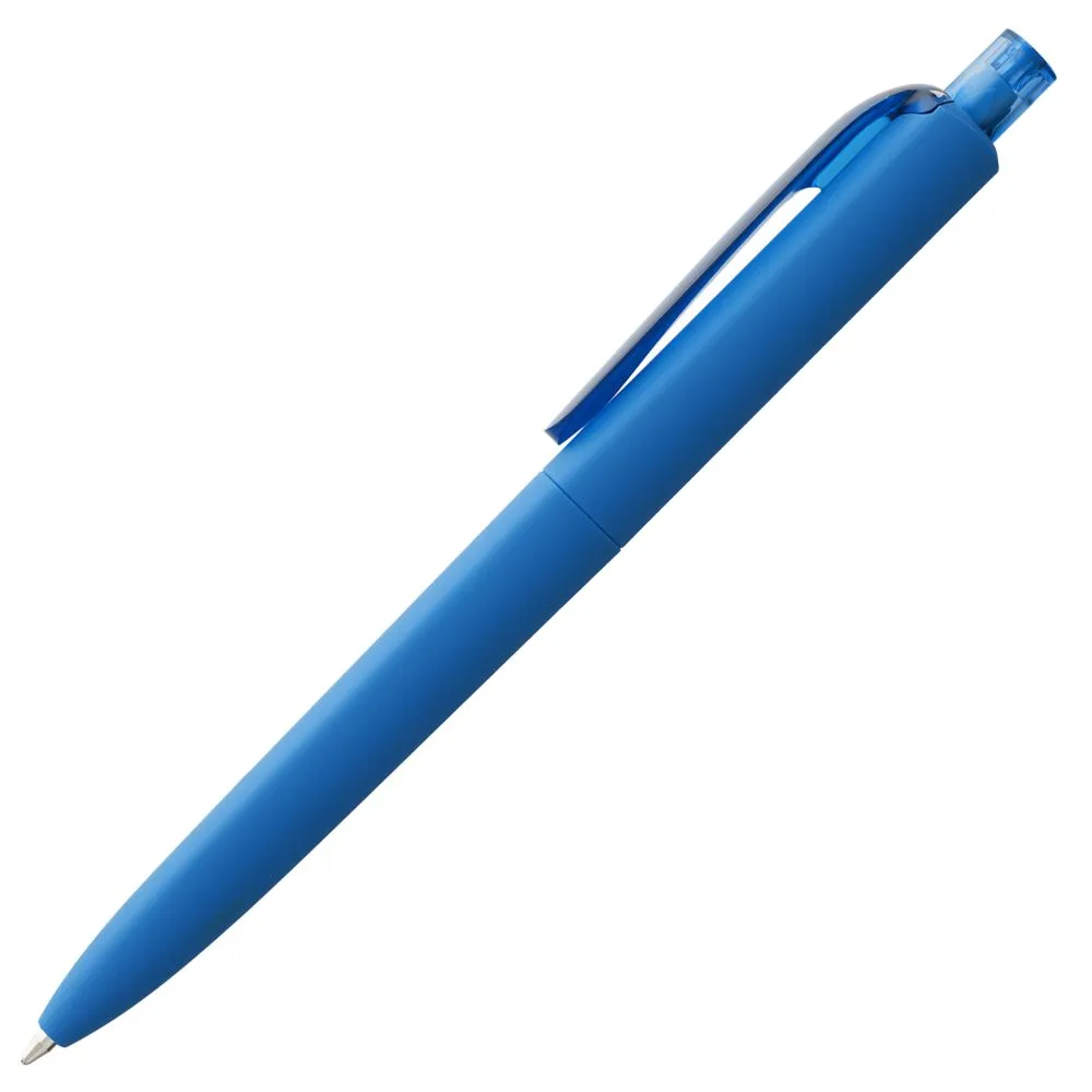 Ручка шариковая Prodir DS8 PRR-T Soft Touch, голубая заказать онлайн с вашим дизайном на заказ в Москве и области