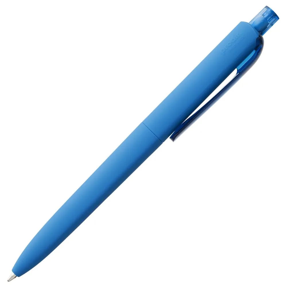 Ручка шариковая Prodir DS8 PRR-T Soft Touch, голубая заказать онлайн с вашим дизайном на заказ в Москве и области