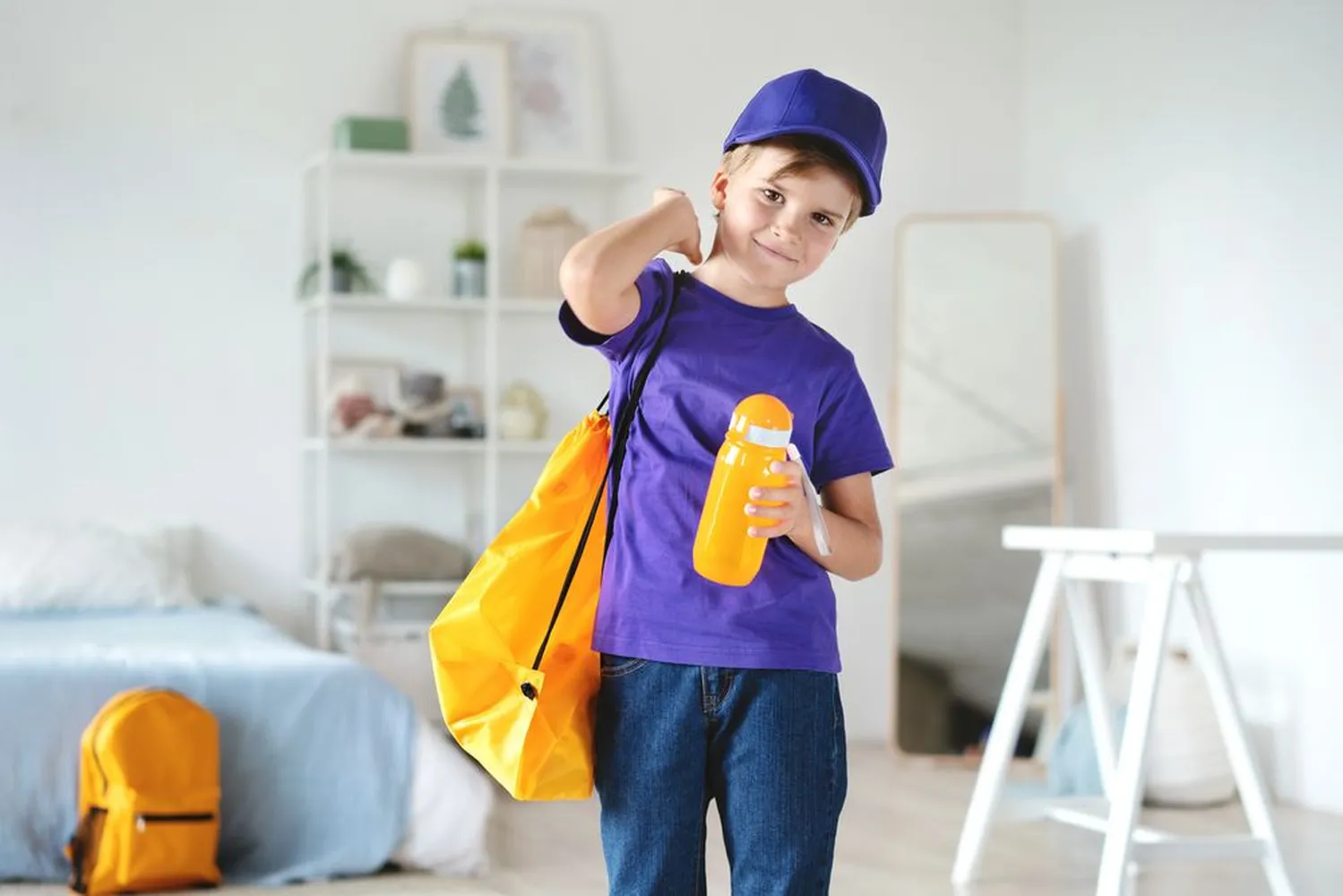 Футболка детская T-Bolka Kids, фиолетовая заказать онлайн с вашим дизайном на заказ в Москве и области