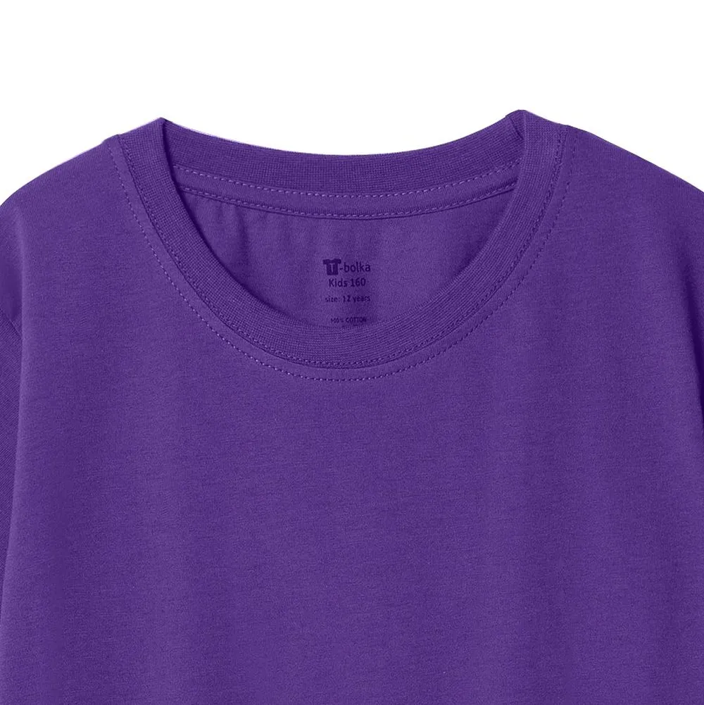 Футболка детская T-Bolka Kids, фиолетовая, 6 лет заказать онлайн с вашим дизайном на заказ в Москве и области