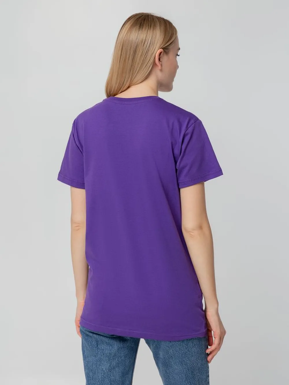 Футболка унисекс T-bolka 140, фиолетовая, размер 4XL заказать онлайн с вашим дизайном на заказ в Москве и области