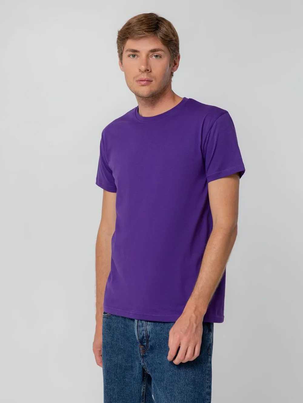 Футболка унисекс T-bolka 140, фиолетовая, размер 4XL заказать онлайн с вашим дизайном на заказ в Москве и области