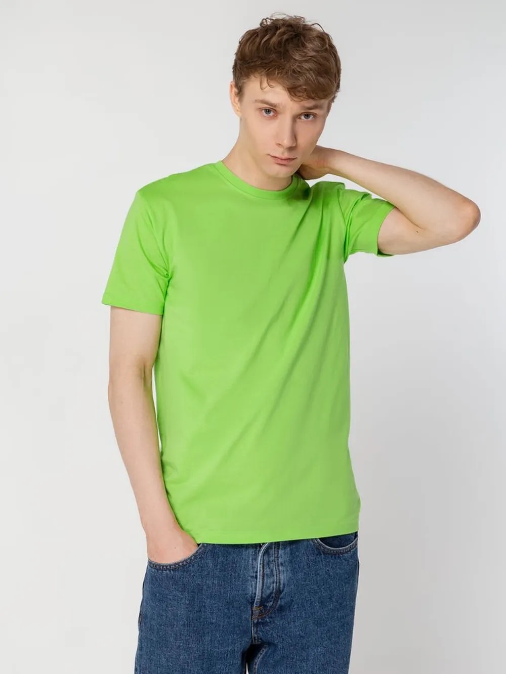 Футболка унисекс T-bolka 160, зеленое яблоко, размер L заказать онлайн с вашим дизайном на заказ в Москве и области